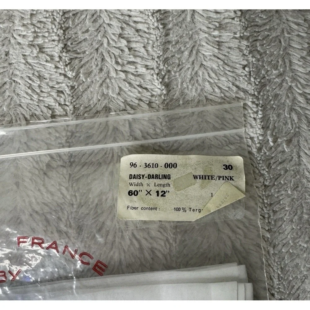 France Voiles For Kenneth Curtains Valance Lot Of 2 Daisy Darling Pink 60 X‎ 12